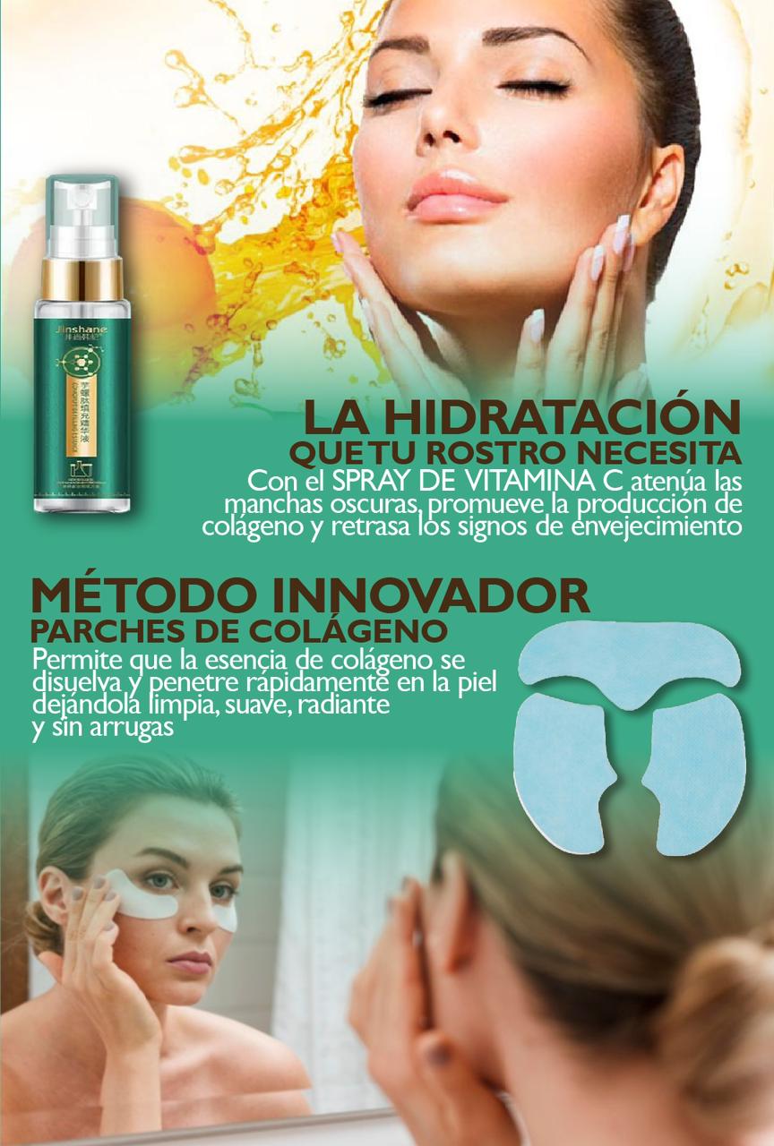 HYDRA - COLLAGEN parches de colágeno + Spray activador con vitamina C