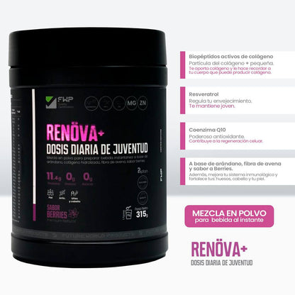 RENOVA+ COLÁGENO CON BIOPEPTIDOS ACTIVOS & RESVERATROL